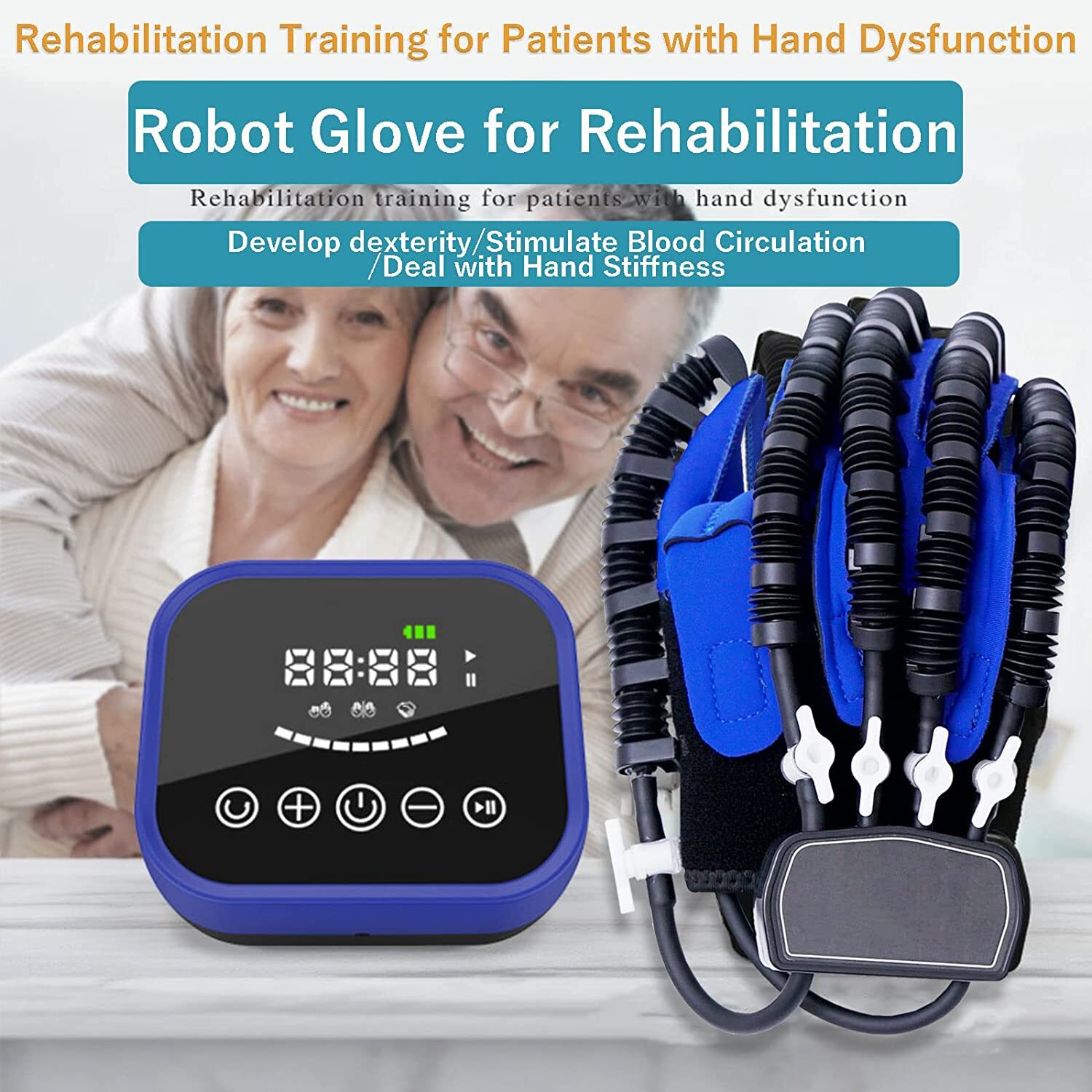 (Left+Right) Hand Function Rehabilitation Robot Gloves for Hemiplegia Recovery