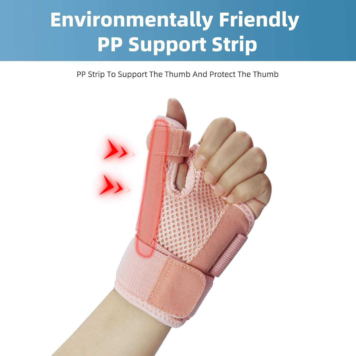 Thumb Brace Left Hand,Spica Splint,Wrist Guard,One Size,Pink | Hand Brace for…