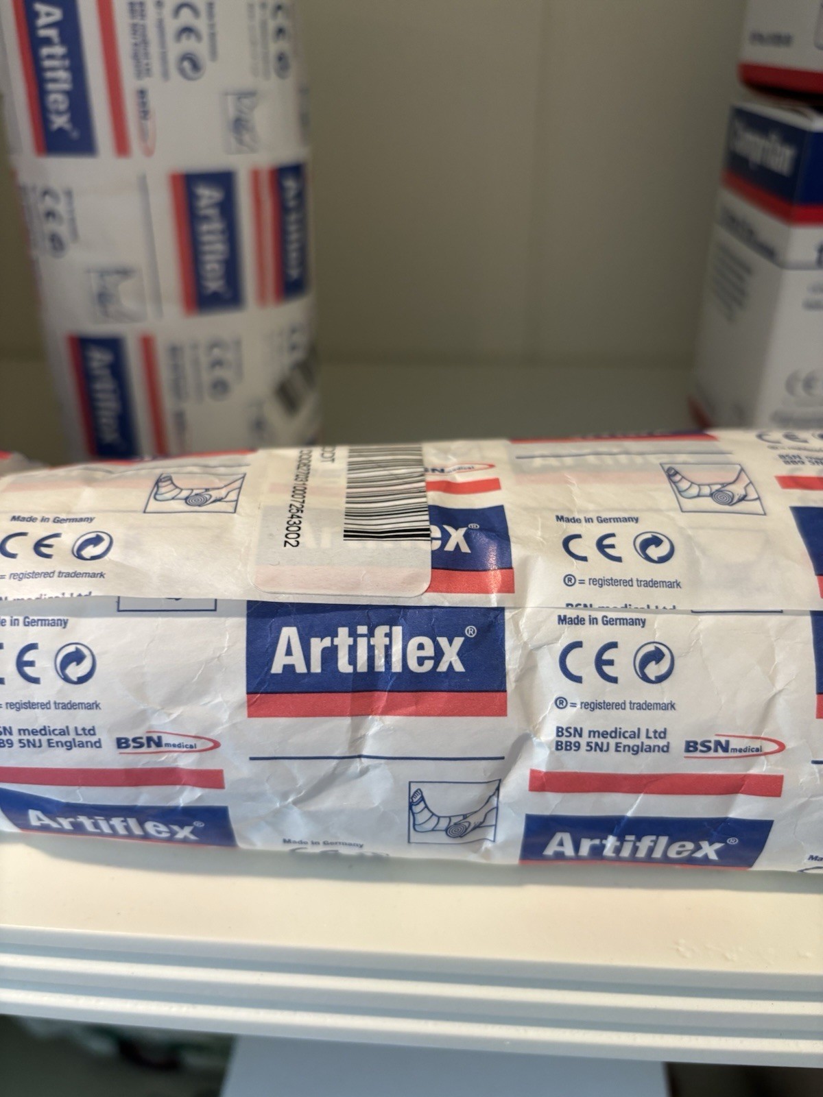 4 pieces of Artiflex Orthopedic Wrap, 1 @4 inches, 3 @ 6 inches