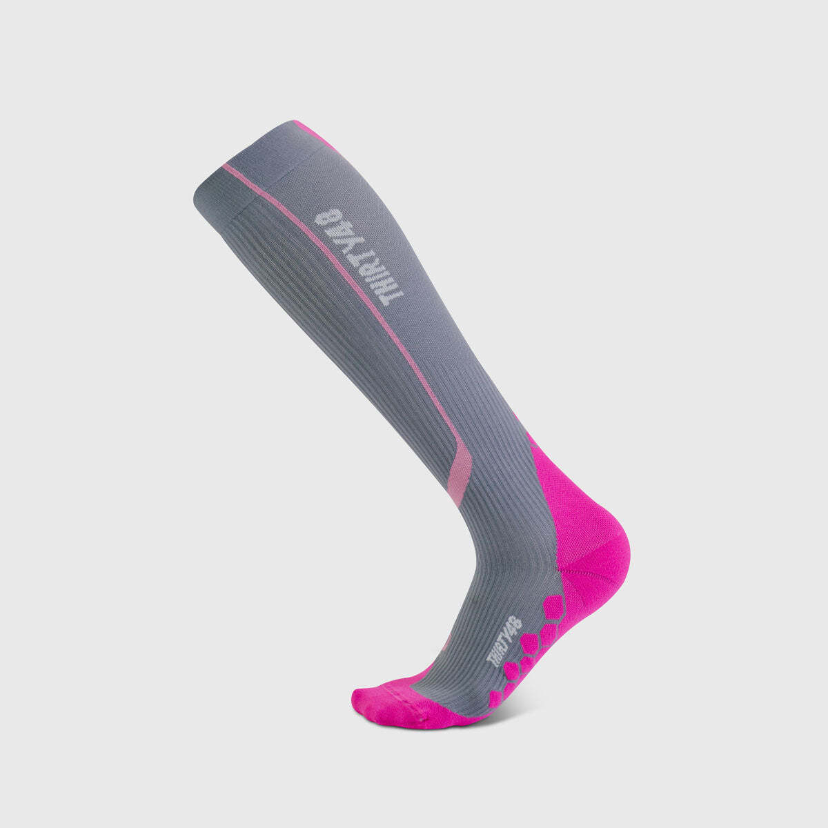 Thirty48 compression socks lg gray pink