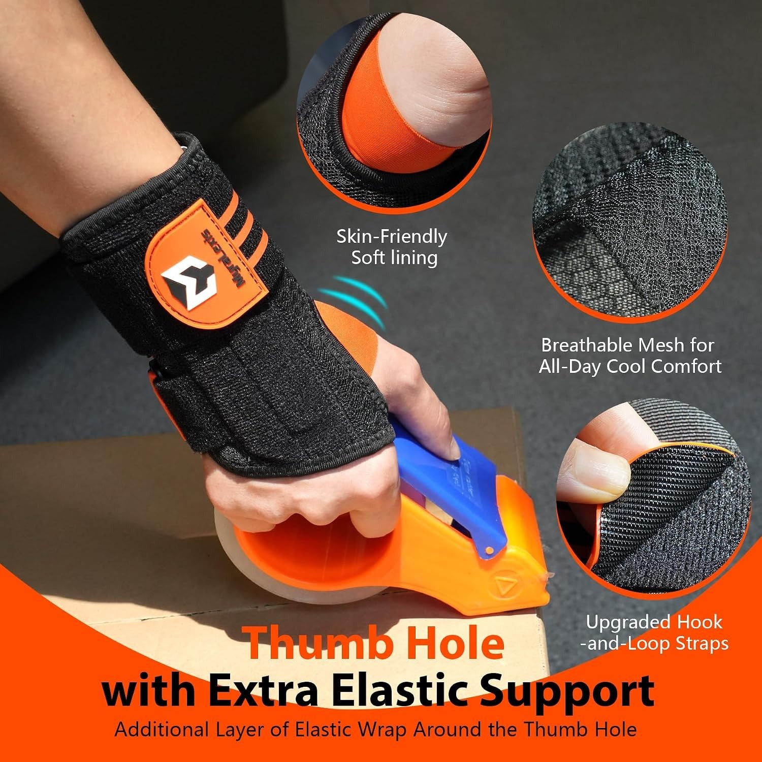 2PK Wrist Brace for Carpal Tunnel – Adjustable Night Support Brace with Splints