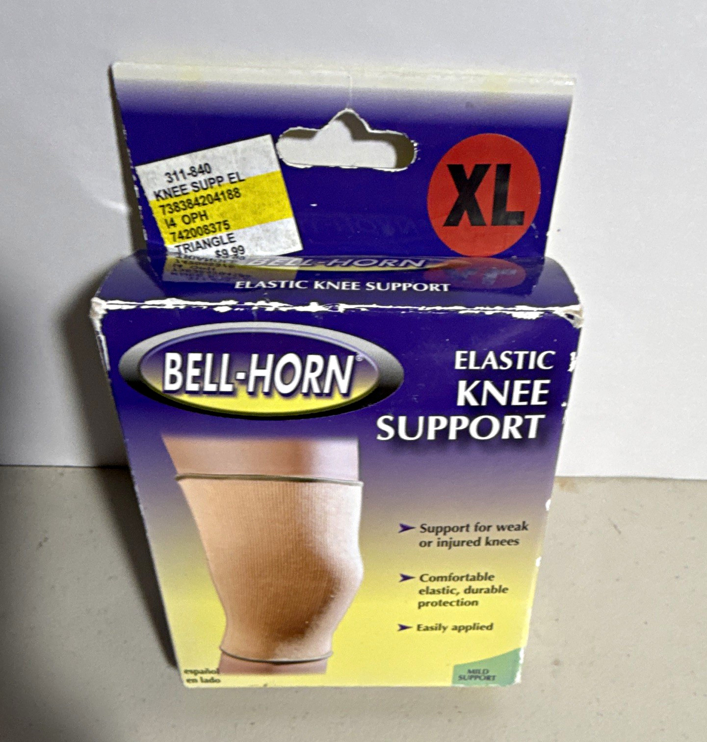 Bell-Horn Elastic Knee Support Beige XL Compression Stabilization MPN 200XL