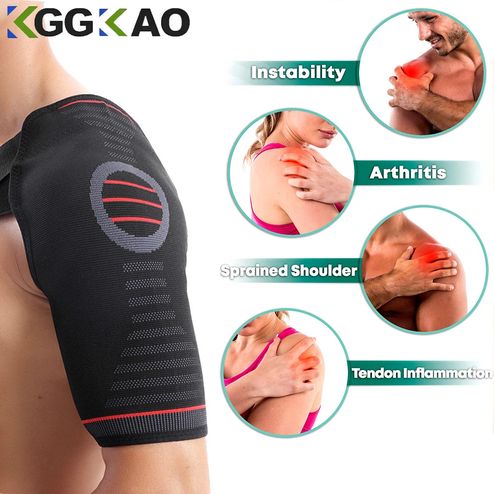 1PCS Compression Shoulder Support , Breathable Fabric, Shock-Absorbing Shoulder