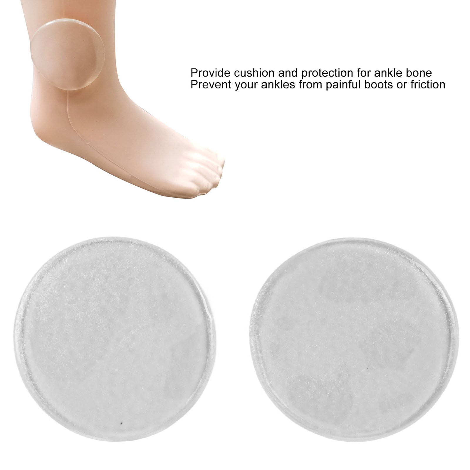 2pcs Ankle Gel Pad Pressure Relief Circulation Improve For Ice Skating Hockey