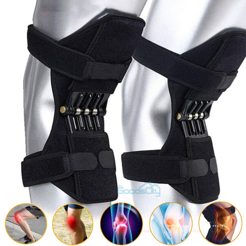 1/Pair Knee Pads Booster Joint Support Brace Lift Squat Sport Power Spring Force