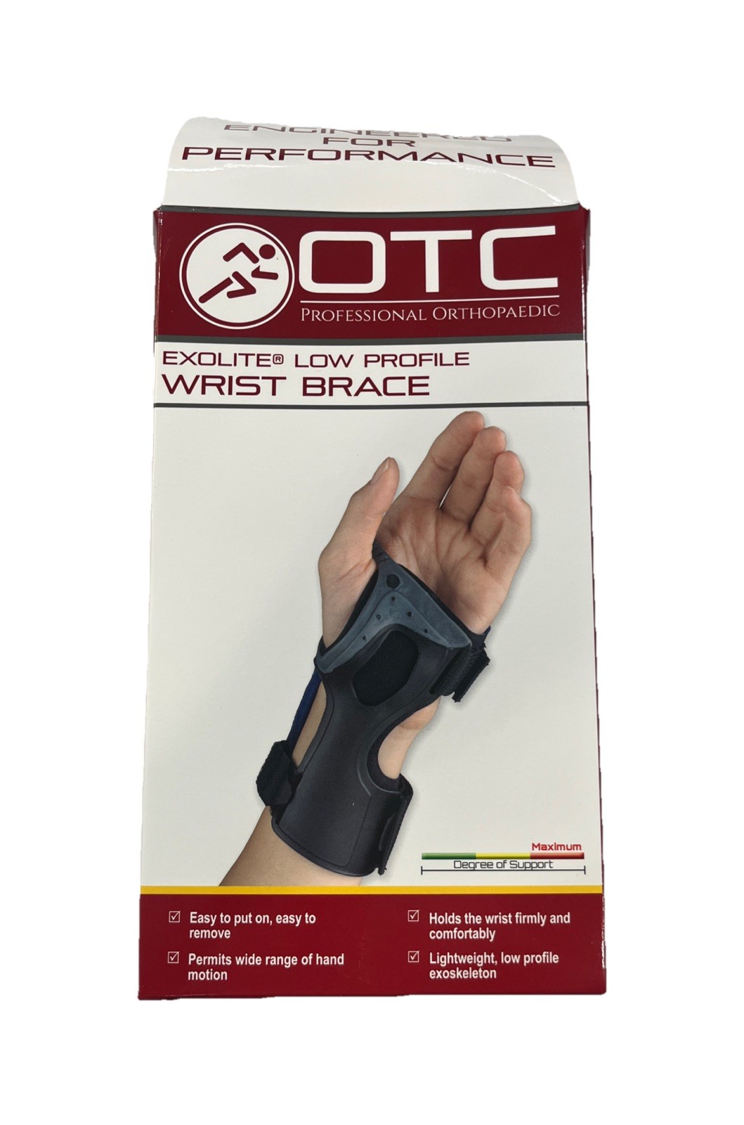 Otc Wrist Brace Low Profile Size Small Left Handed