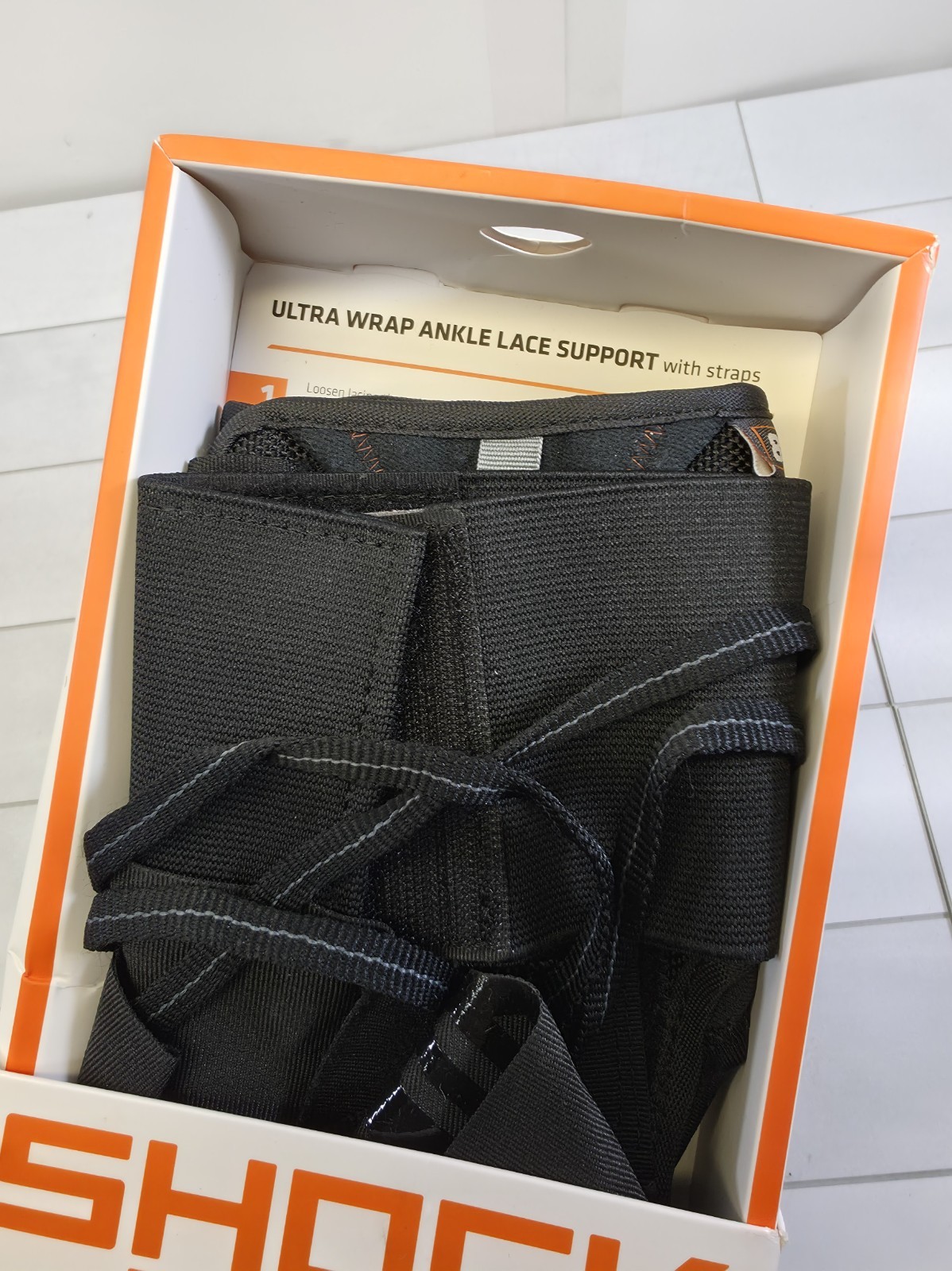 Shock Doctor Ultra Wrap Ankle lace Brace W/Strap, Level 3, Size Small 8”-8.5”