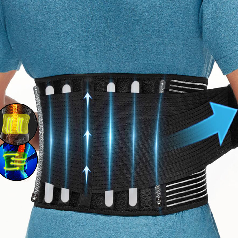 Back Brace for Lower Back Pain Relief Adjustable Lumbar Support Belt Men Women