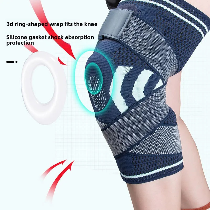 Knee Support for Sports Non-slip Silicone Safe Shock Absorption Breathable