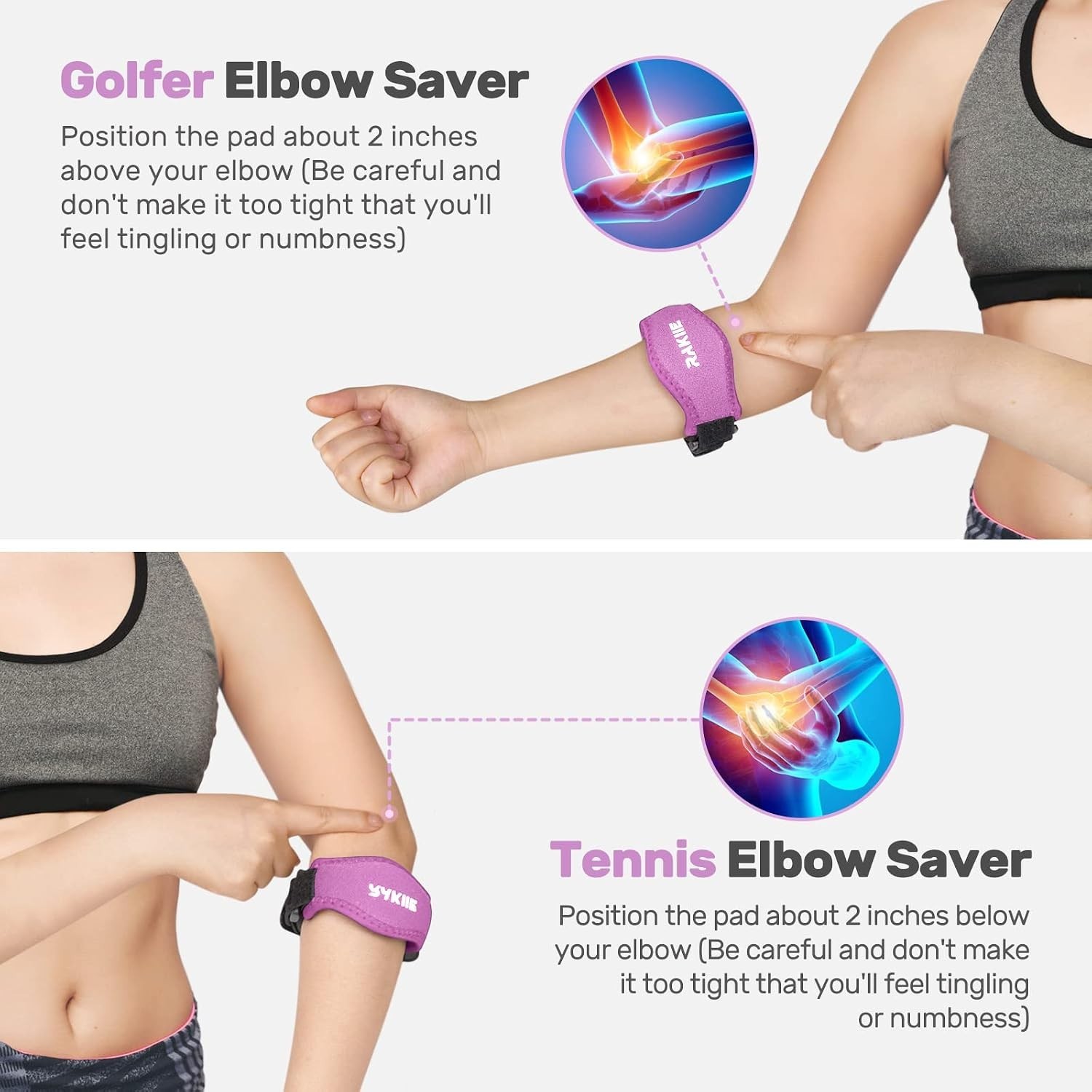 Breathable and Lightweight Elbow Brace for Sports – Non-Slip Adjustable Fit