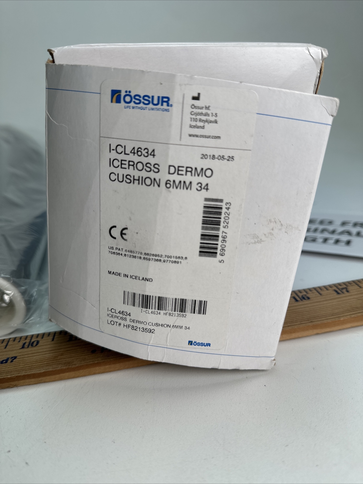 New Ossur Iceross Dermo 6mm 34cm Prosthetic Cushion Liner