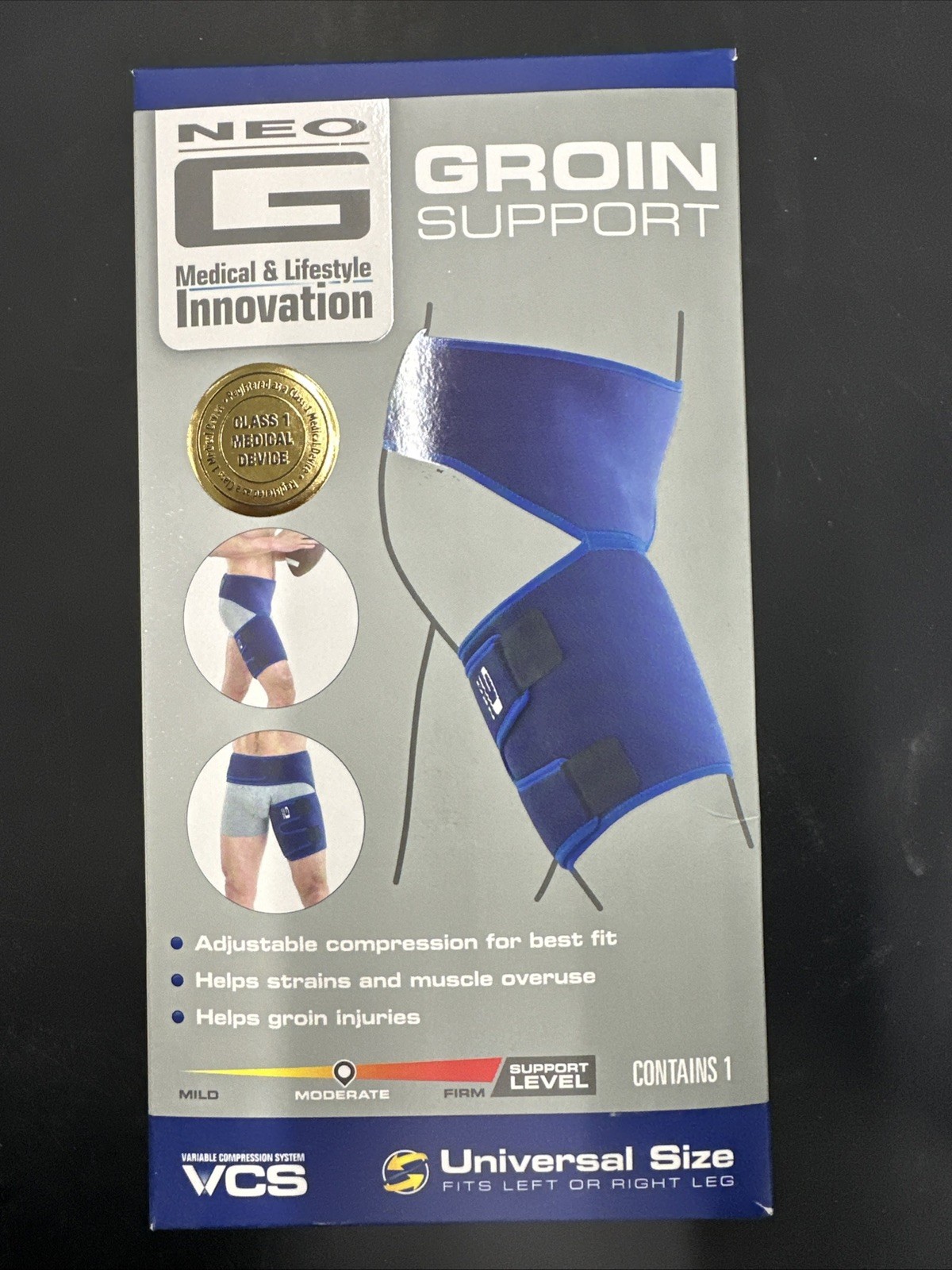 Neo G Groin Support Brace, Adult, Universal One Size, Adjustable