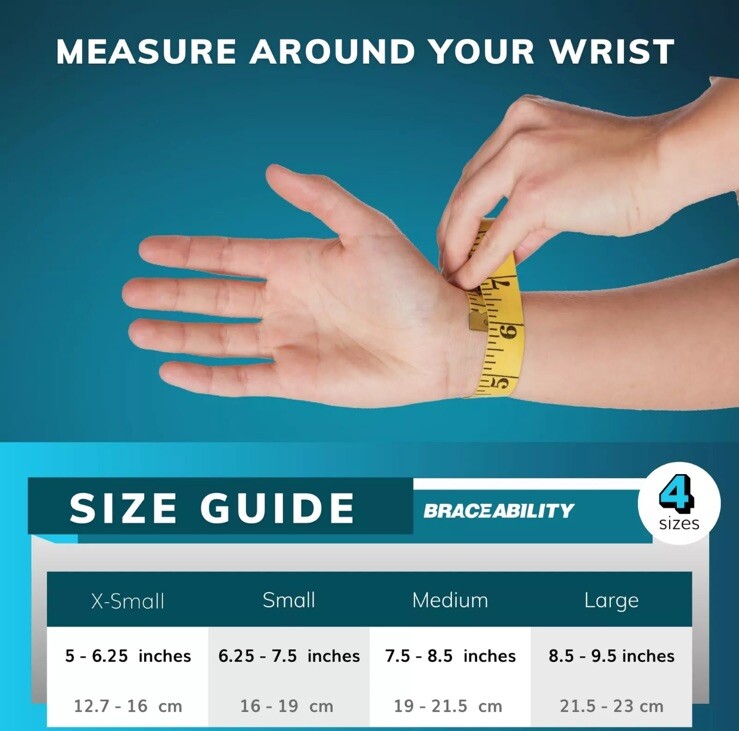 BraceAbility Wrist and Thumb Spica Splint 10H01 Right Hand RH Size Medium M