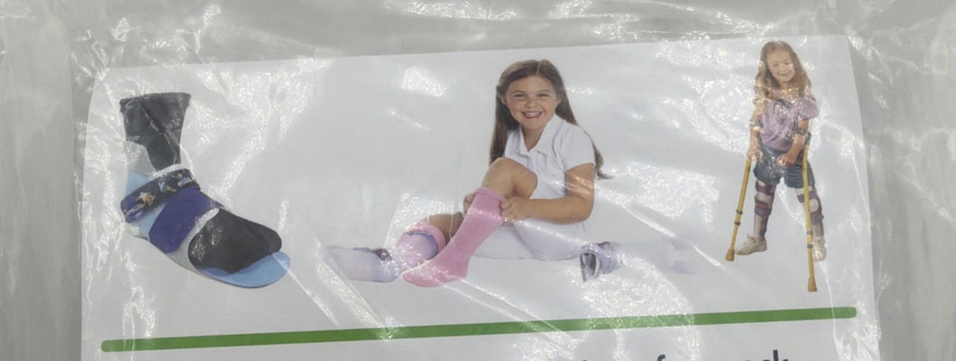 SmartKnit AFO KAFO SMO Socks Adult: S Child: L White Seamless Orthotic Comfort.