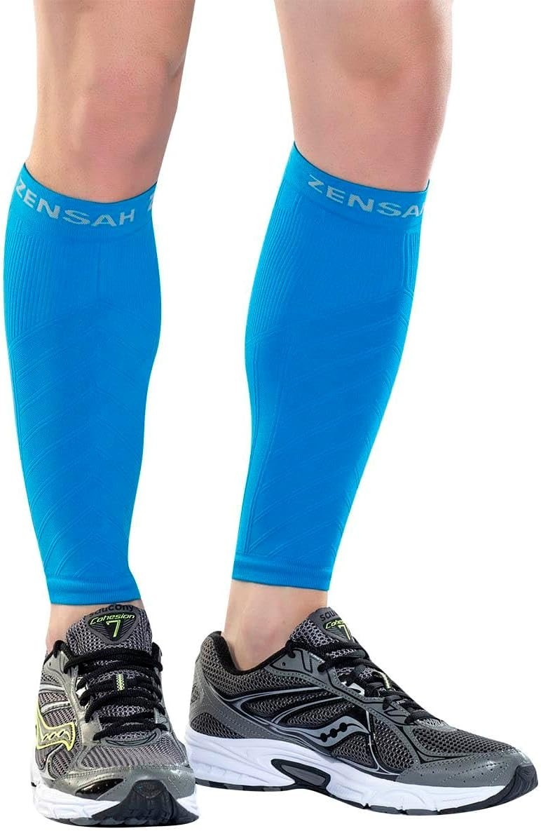 Compression Leg Sleeves for Shin Splints – Blue
