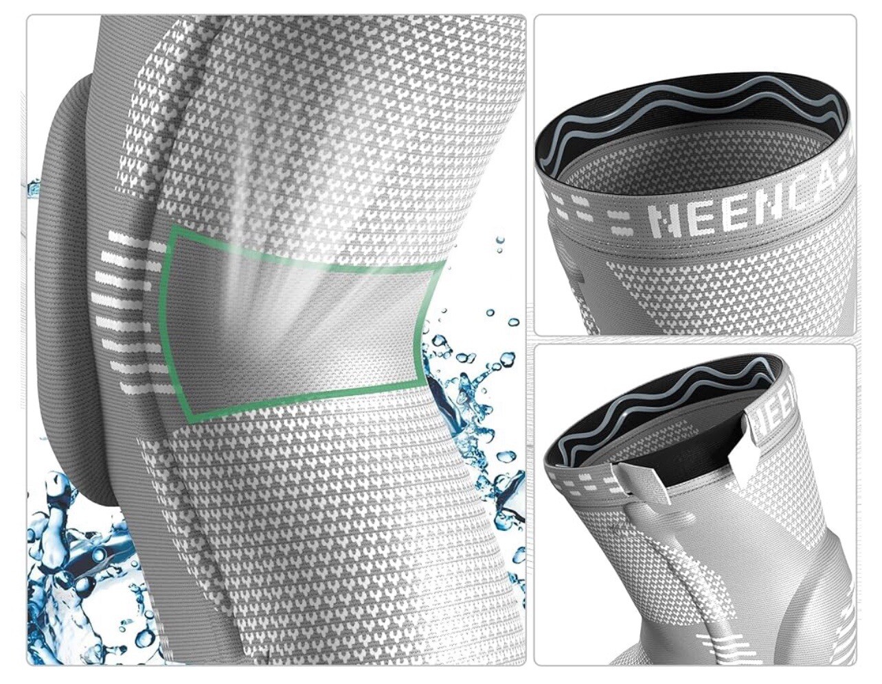 Professional Knee Brace for Women/Men, Knee Support with Patella Pad Size M Gray