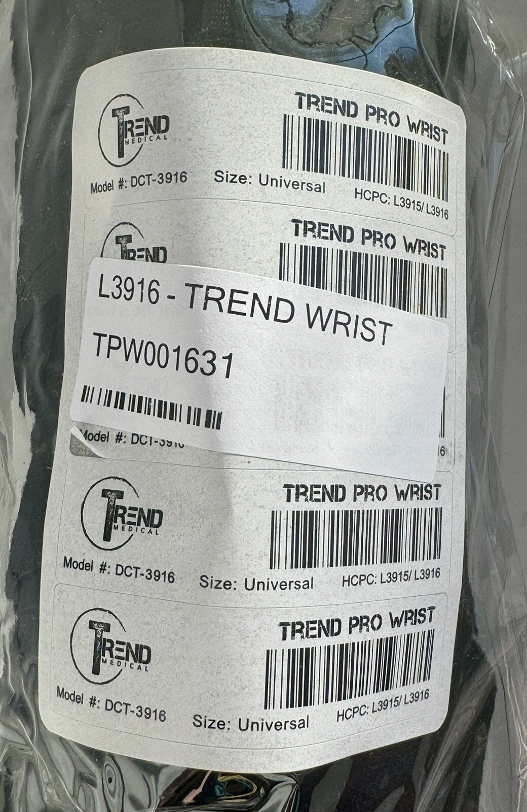 NEW! Trend Pro Wrist Brace. One Size-adjusts. Black. Carpel Tunnel. RA. Surgery.