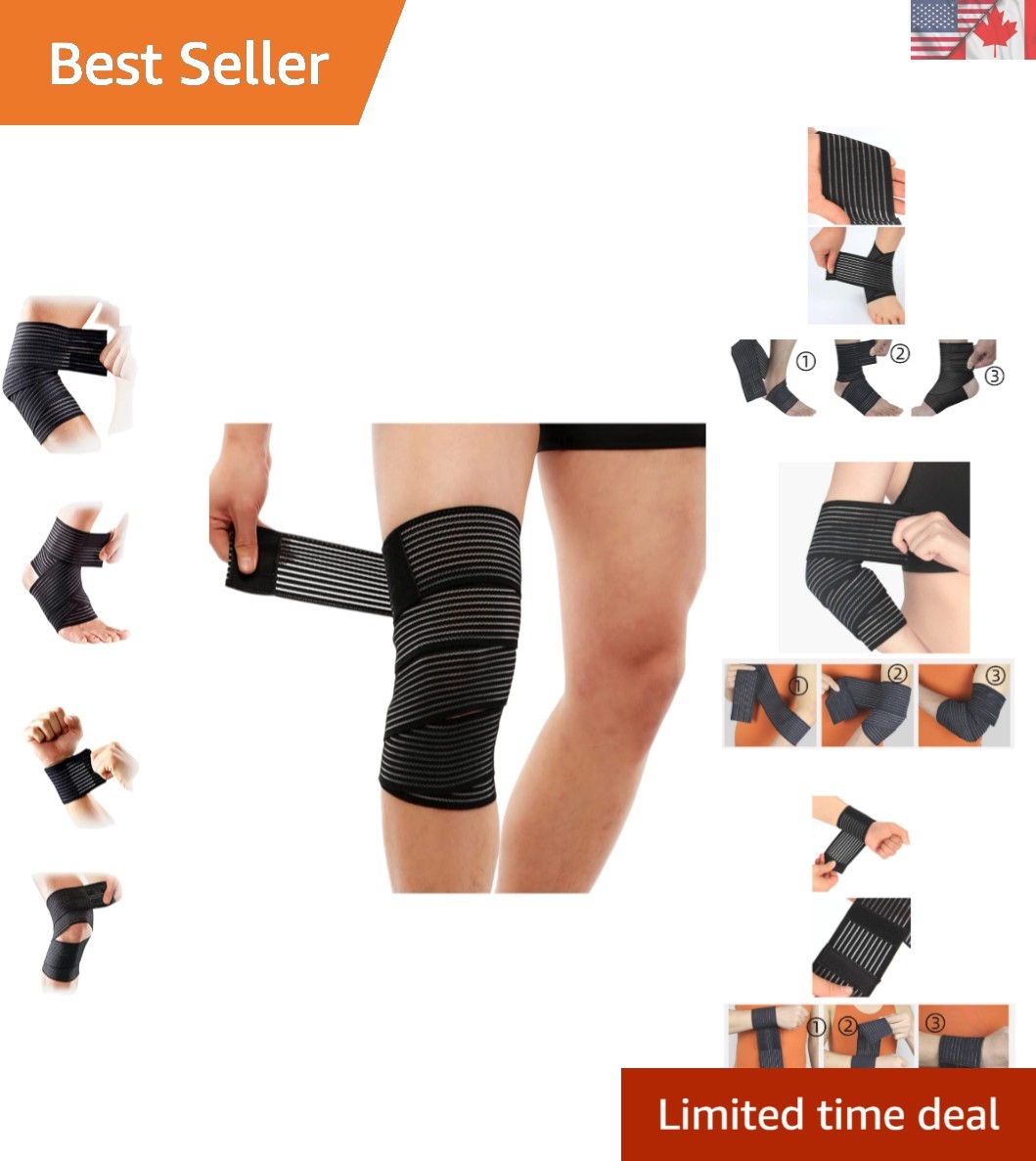 Doctor-Recommended Extra Long Ankle & Knee Wrap for Plantar Fasciitis Relief