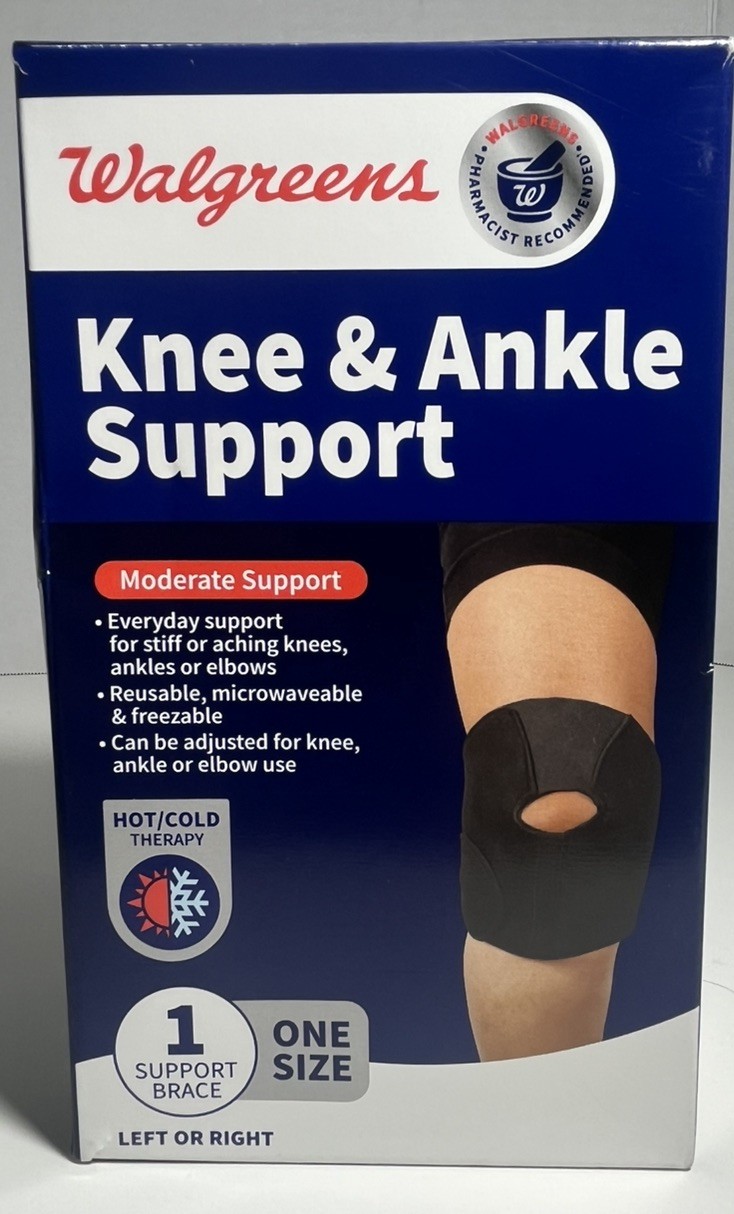 NEW! Walgreens Adjustable Knee & Ankle Support One Size Fits All Left or Right