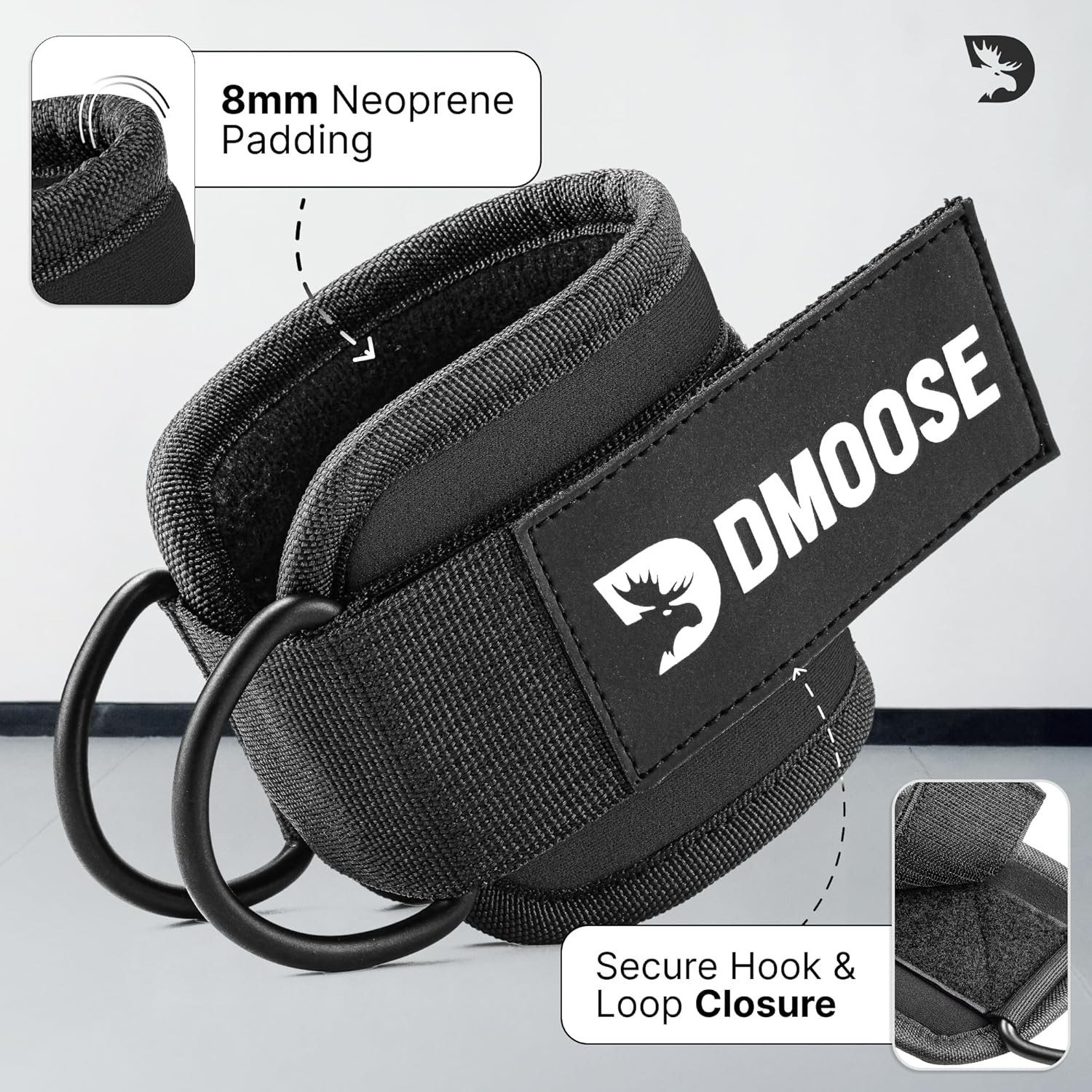 Ankle Strap for Cable Machine – One Size Fit with Padding Cuffs, Ankle Bands…