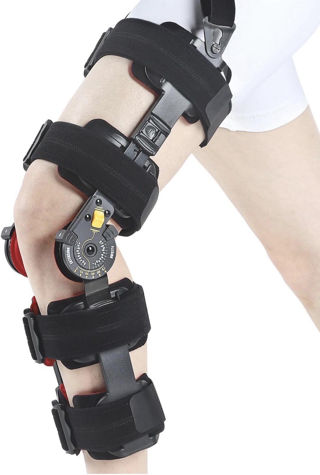ROM Hinged Knee Brace, Adjustable Post-Op Support for ACL/MCL/PCL Injuries