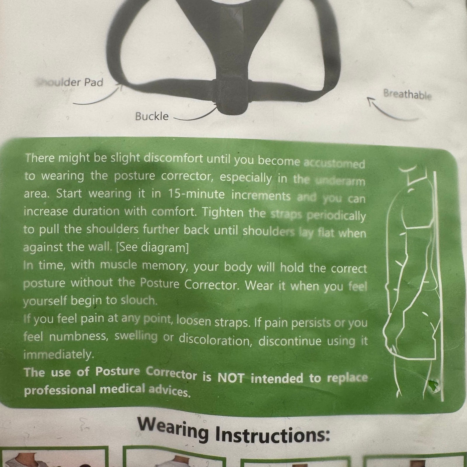 Posture Corrector Back Support Unisex Adult One Size NEW
