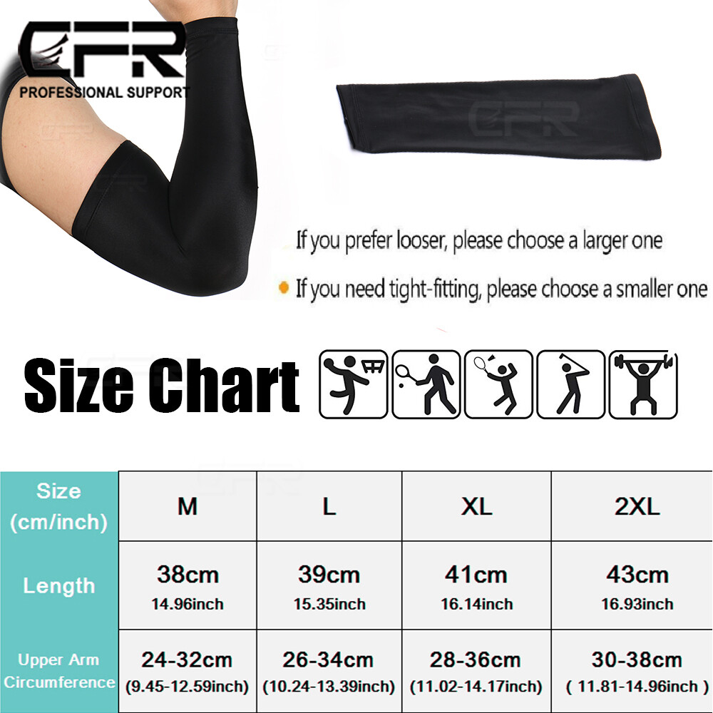Compression Elbow Support Thigh Arm Sleeve Brace Anti Sun UV For Men Women Wrap