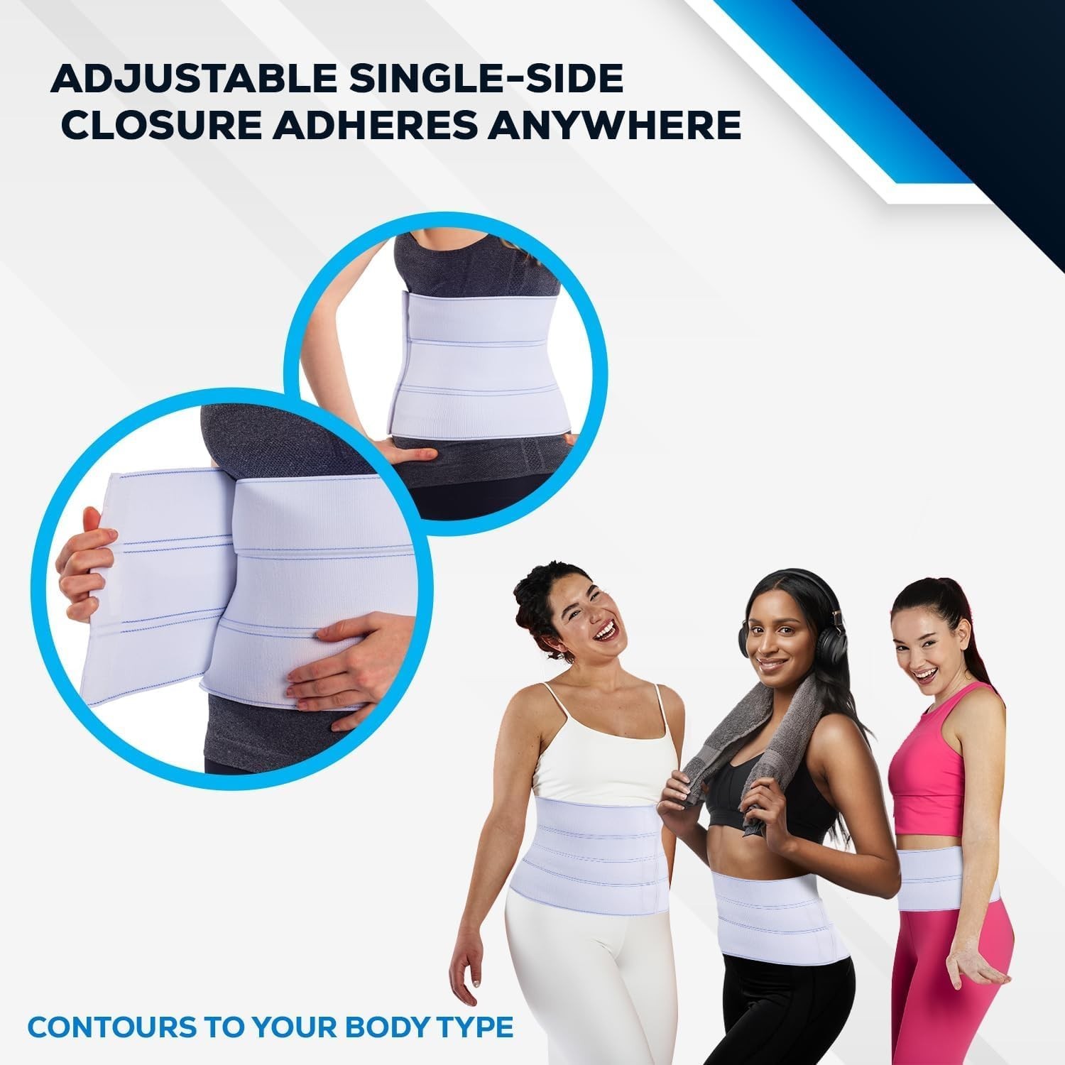Customizable Abdominal Binder for Post-Surgery Recovery – 30-45 Inch Size Range