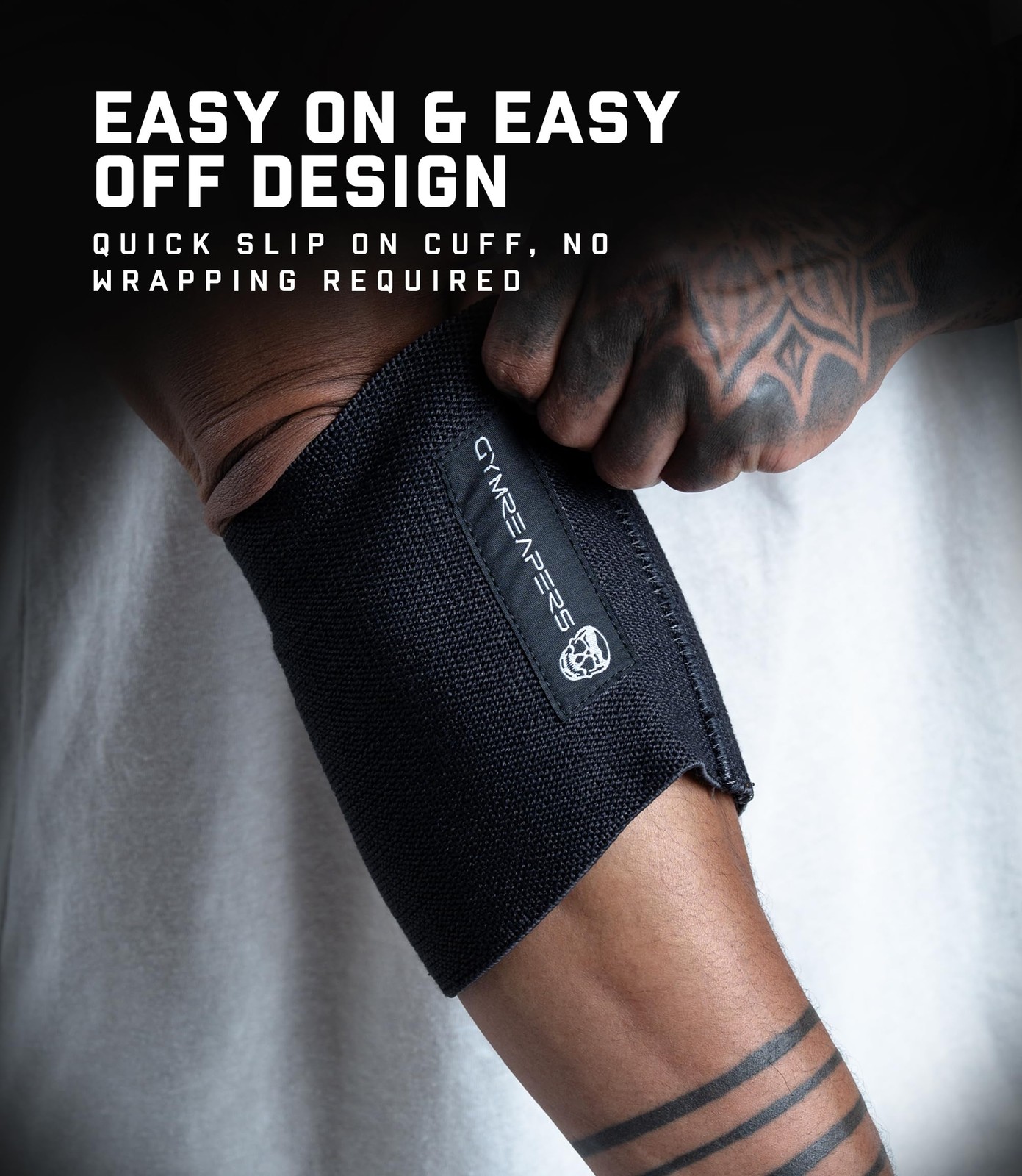 Gymreapers 11″ Elbow Compression Cuff Black