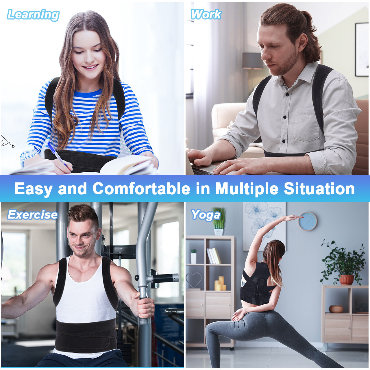 HOT SALE Orthopedic Posture Corrector for Men Women Back Support Brace Neck Pain