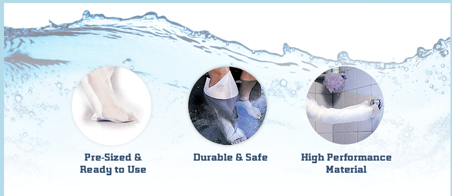 Waterproof Aqua Shield Cast And Bandage Protector (All Sizes For Legs)