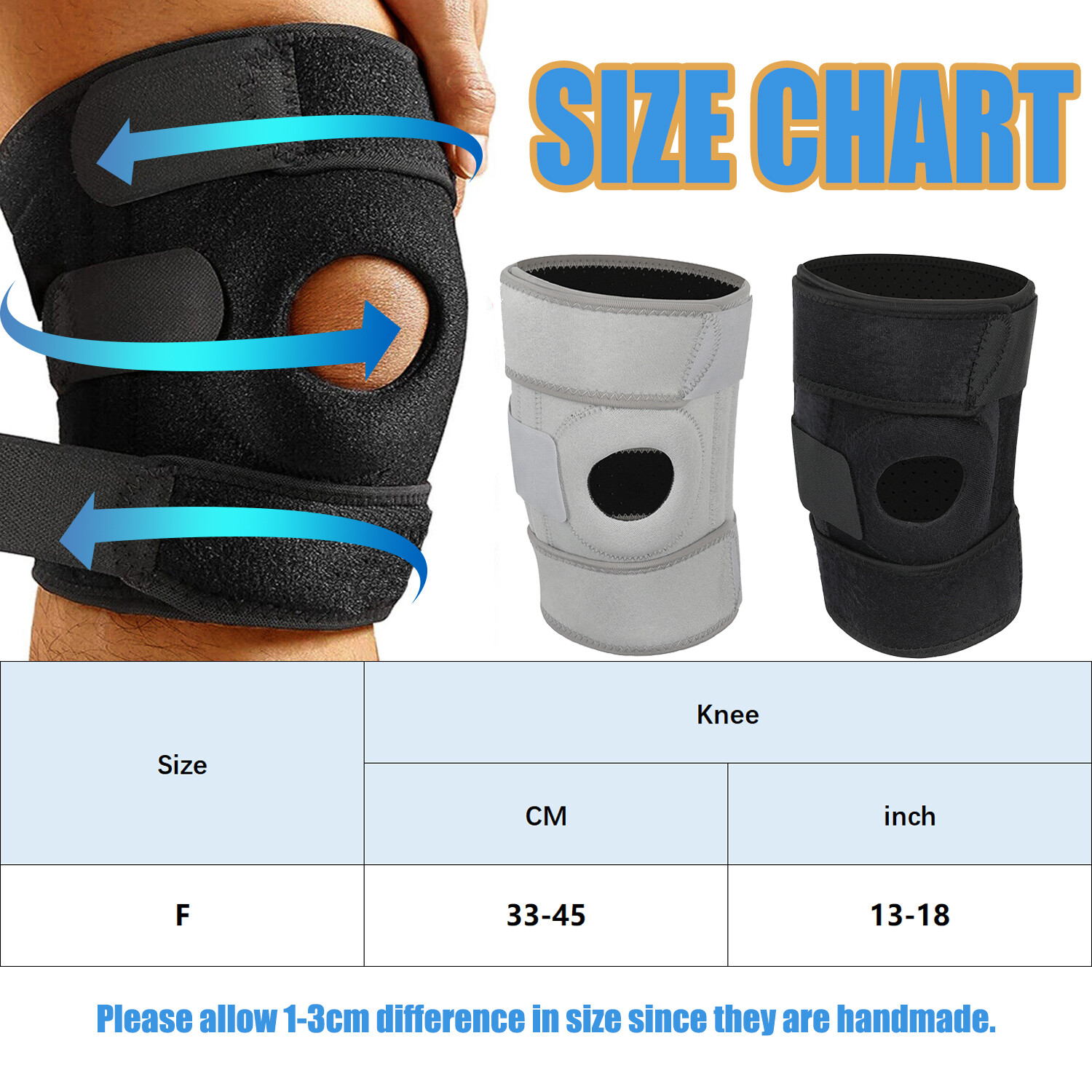 Knee Brace Compression Sleeve Support Sport Joint Arthritis Patella Stabilizer/