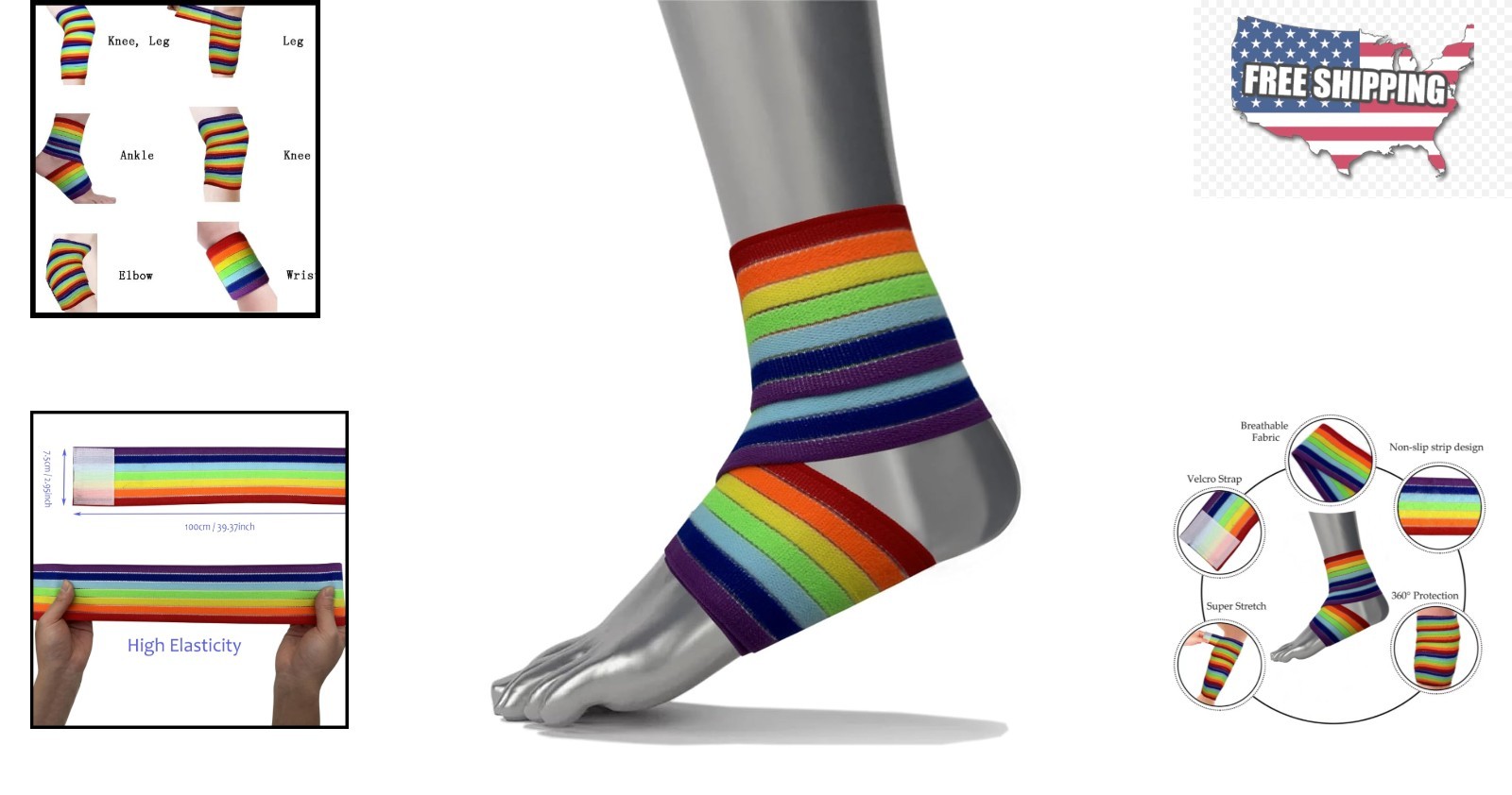 Adjustable Compression Ankle Support for Enhanced Comfort and Mobility in Sports