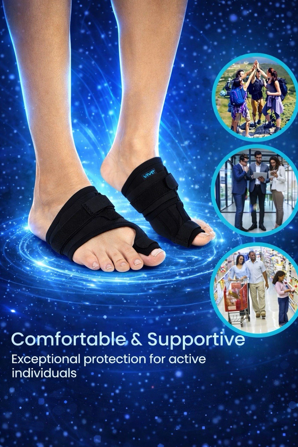 Vive Bunion Brace Pair Big Toe Corrector Hallux Valgus Splint Foot Support