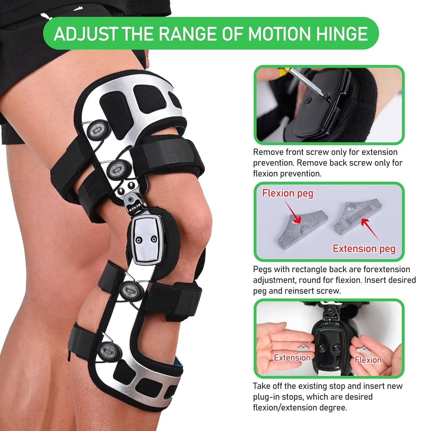 Orthomen OA Knee Brace, Knee Support Brace for Osteoarthritis (Small, Left)