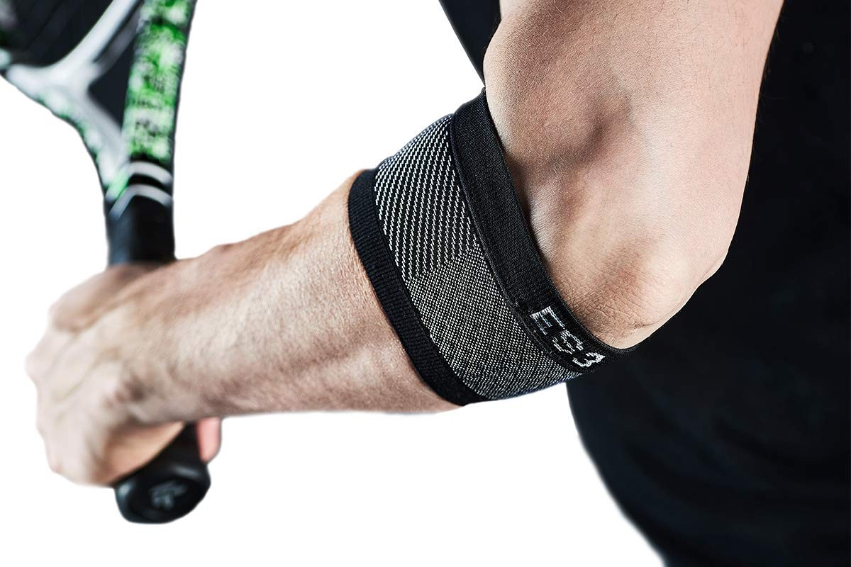 OS1st ES3 Elbow Bracing Sleeve (One Sleeve) for Tennis Elbow, Small, Black