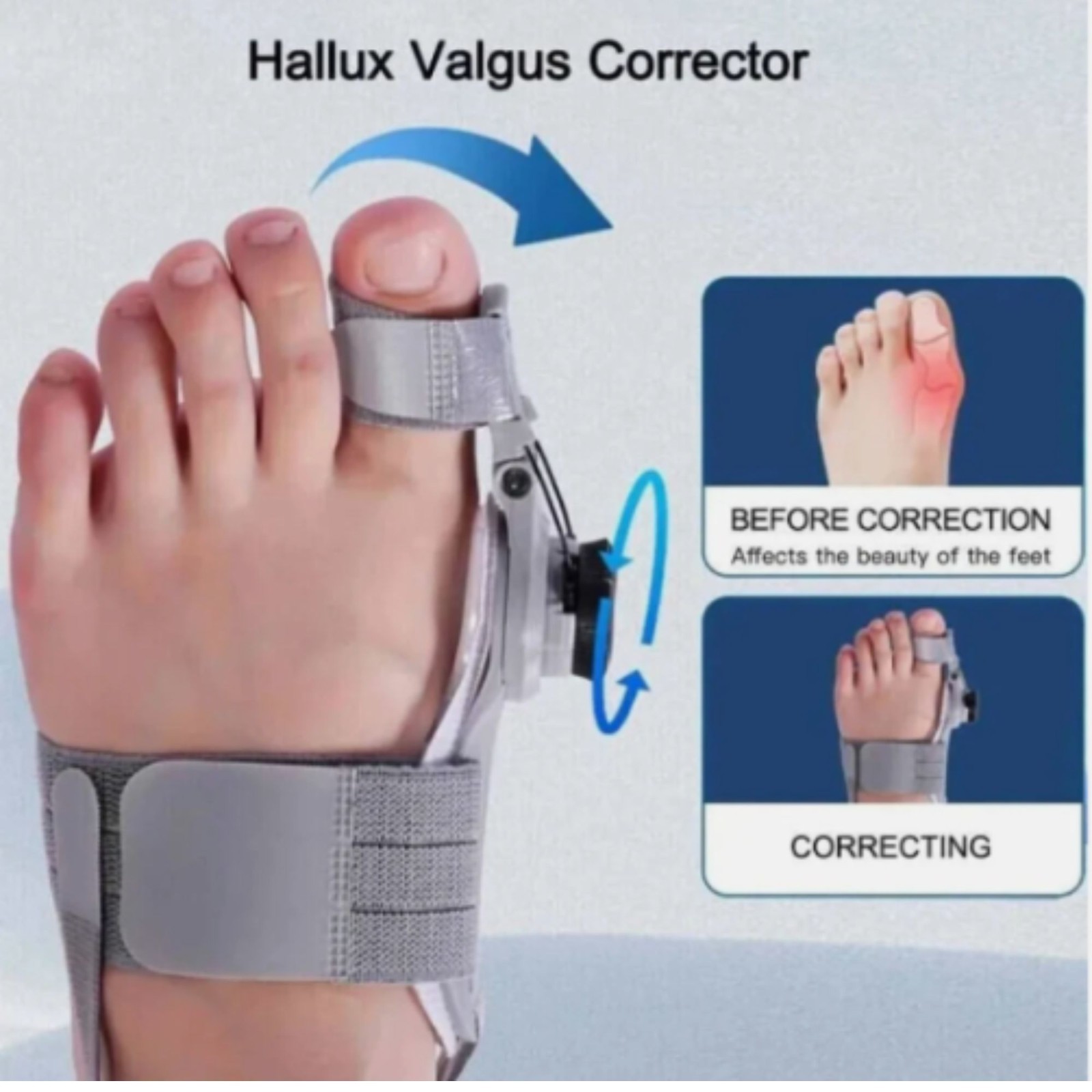 Bunion Fix Toe Valgus Corrector Big Toe Straightener Adjustable Splint Men Women