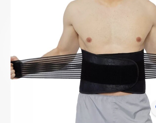 NeoTech Care Neoprene Back Brace Double Compression Adjustable Black XXXLarge