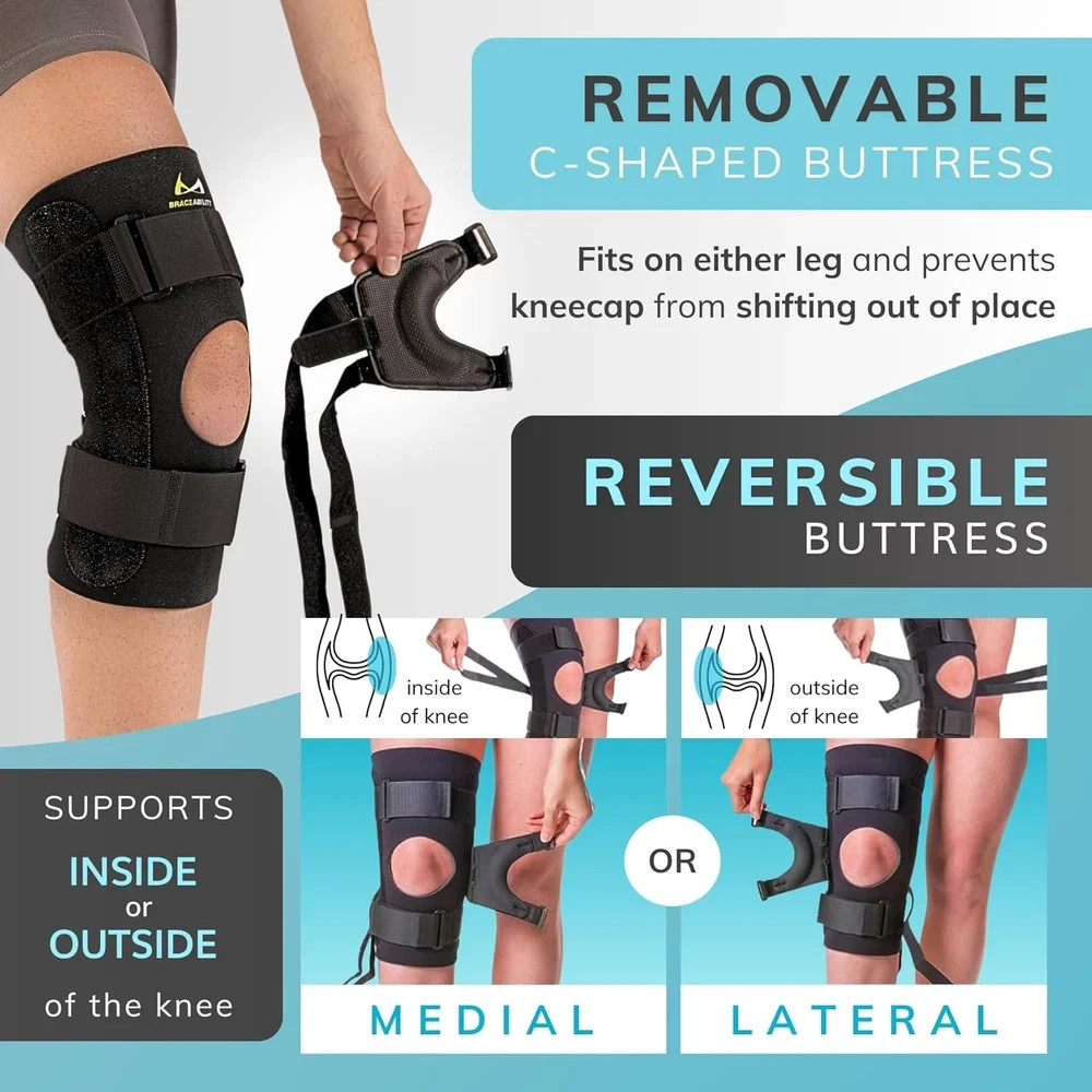 J Patella Knee Brace – Stabilizer for Dislocation & Patellofemoral Pain, Large