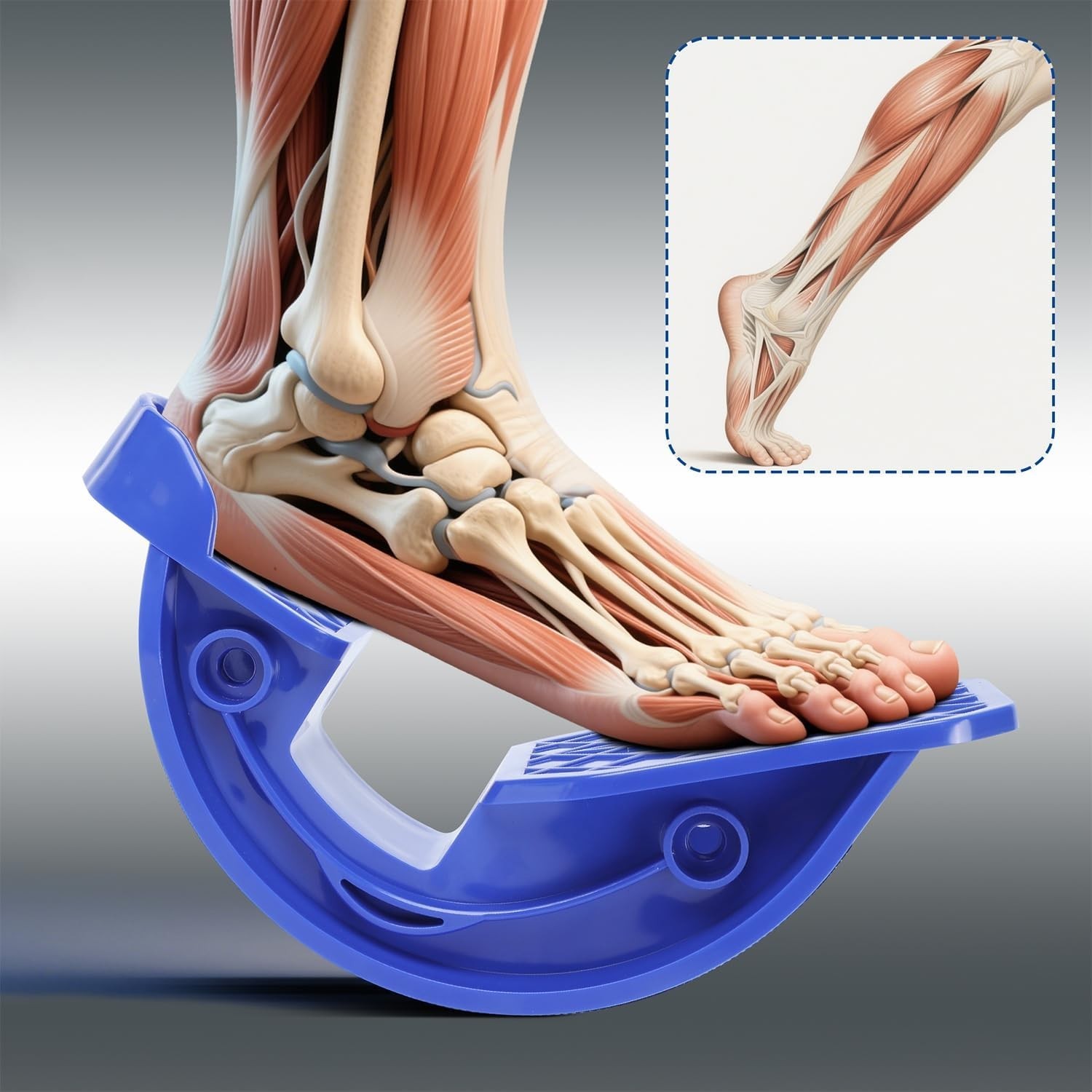 Lightweight Adjustable Calf Stretcher for Plantar Fasciitis & Improved Balance