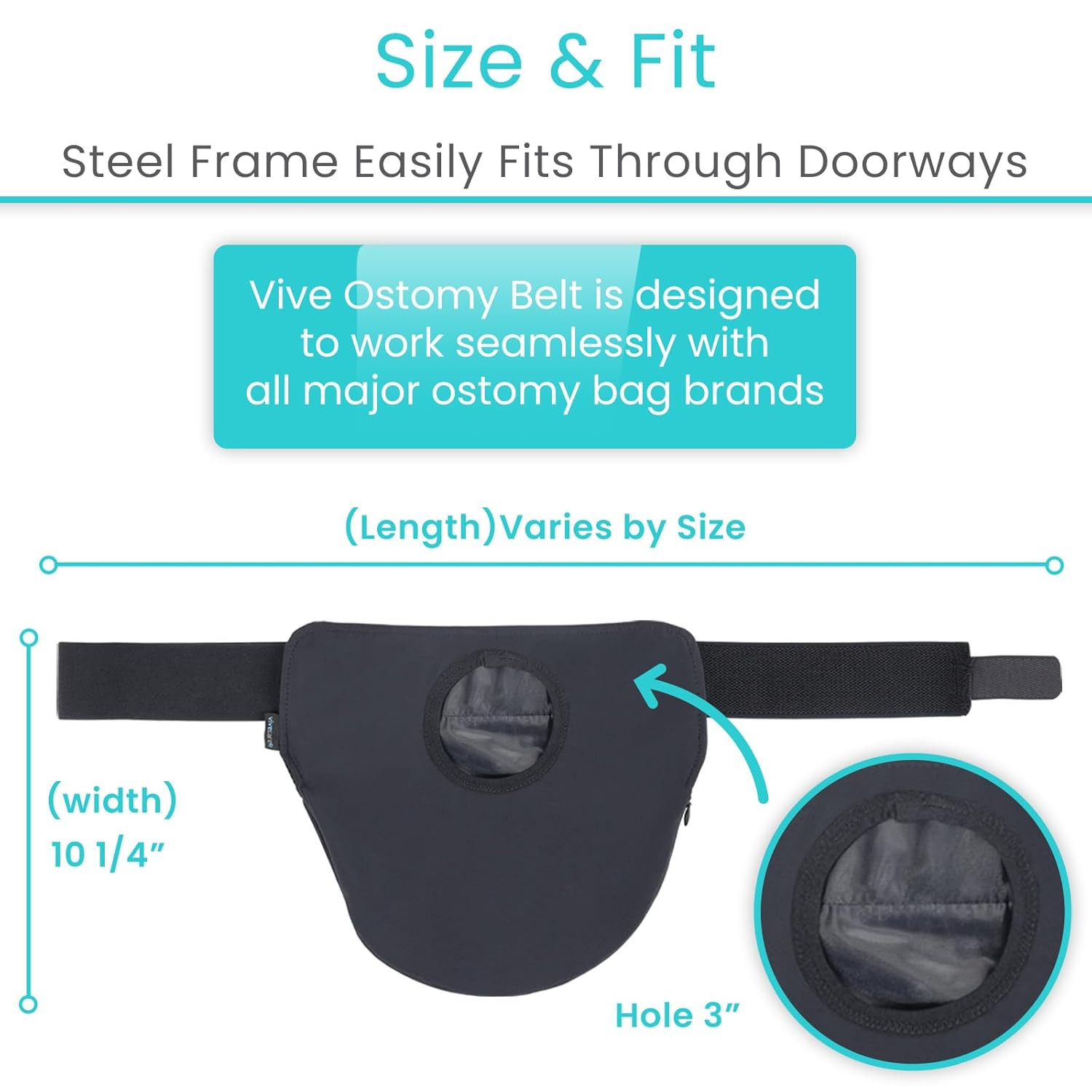 Ostomy Belt for Men & Women – Adjustable Belt for Colostomy, Ileostomy, Urostomy