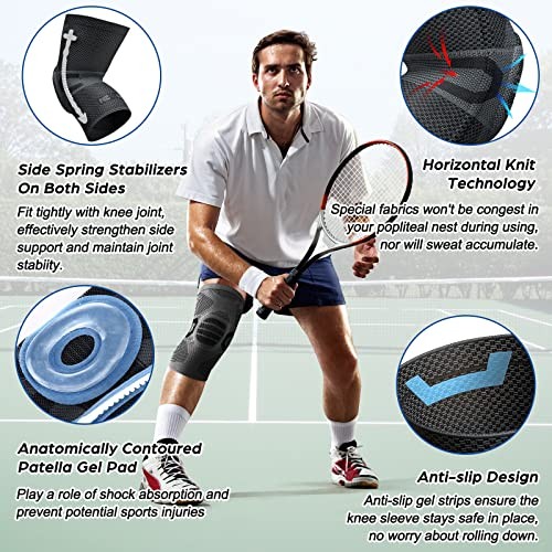 NEENCA KNEE BRACE PAIN RELIEF MEDICAL COMPRESSION SLEEVE KNEE SUPPORT – SIZE L