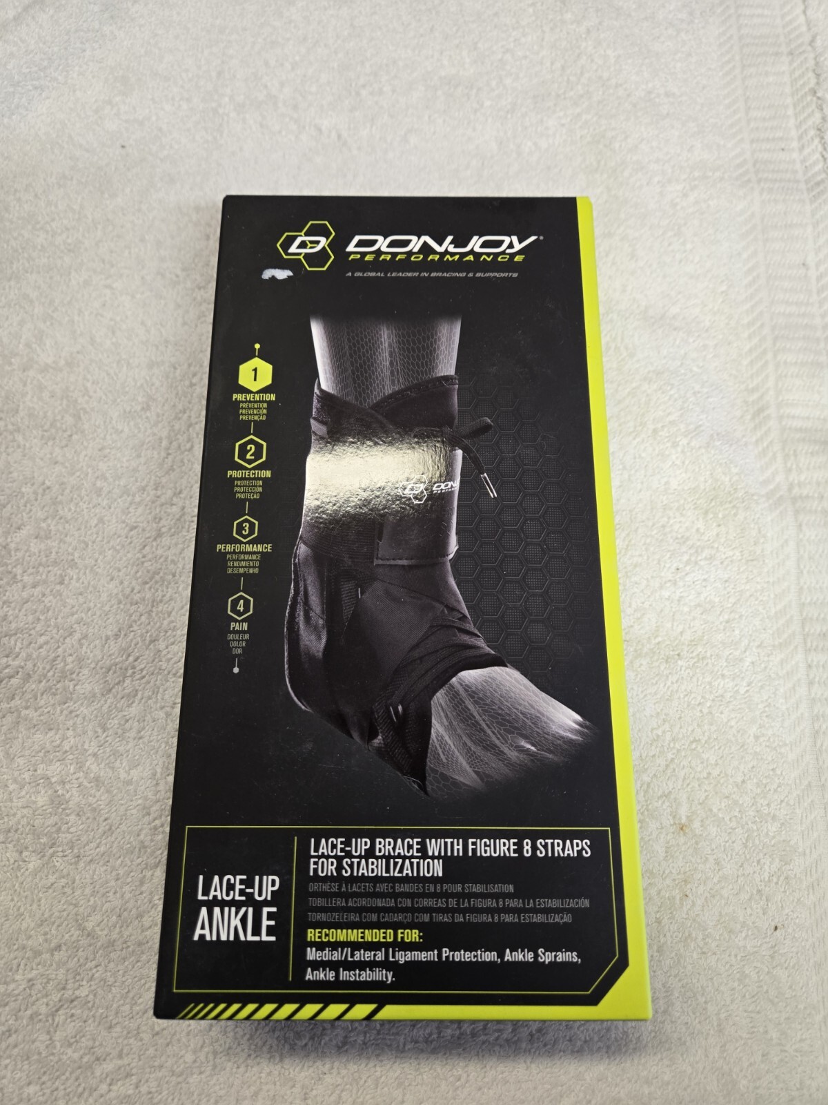 Donjoy Performance Lace Up Ankle Brace Size Medium Ligament Protection New