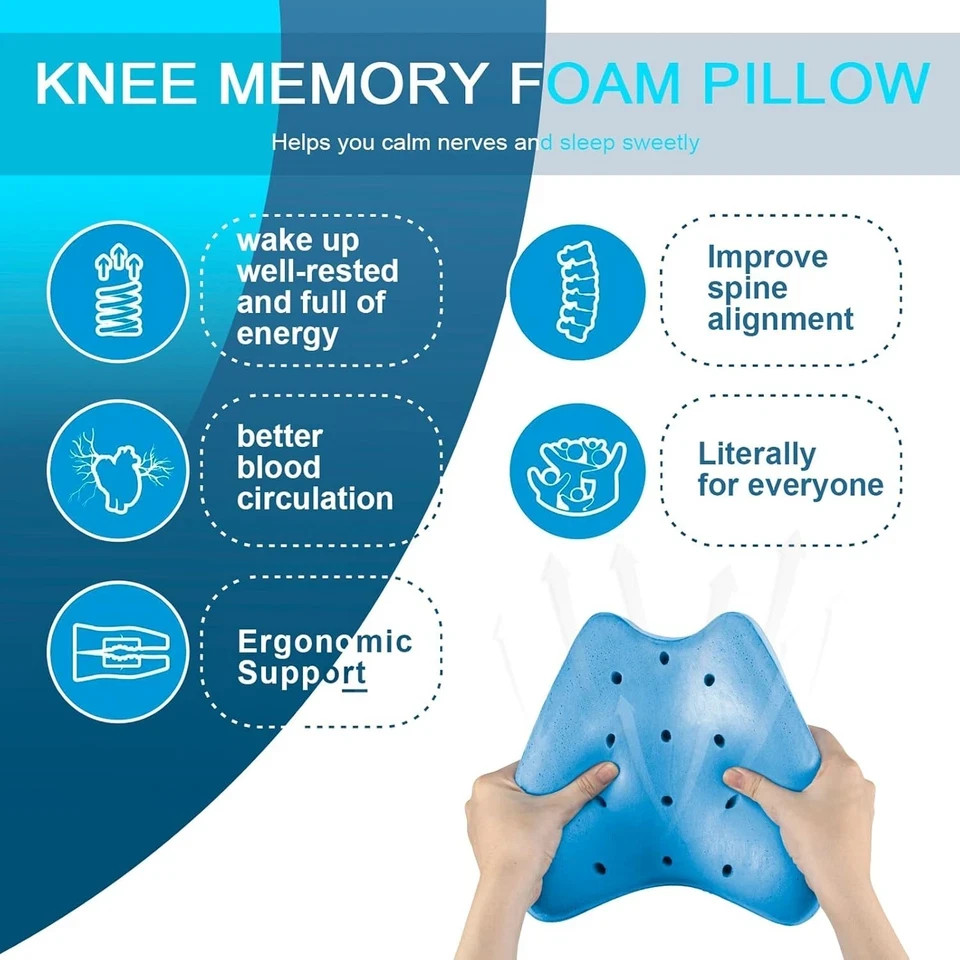 Almohadas de espuma viscoelástica para rodillas y piernas para dormir