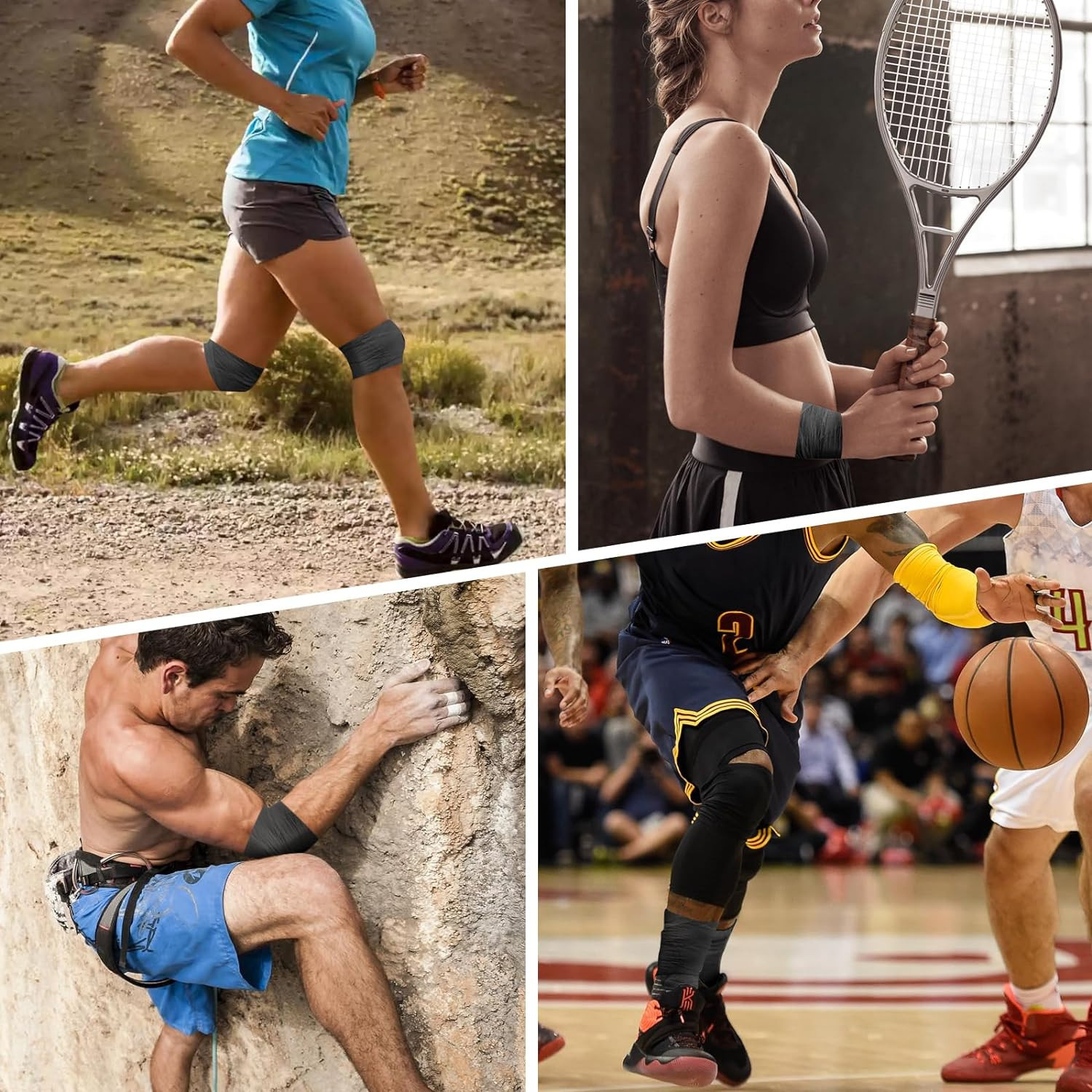 Pre Wrap Tape (4-Rolls) – Athletic Foam Underwrap for Sports, Protect for Ankles