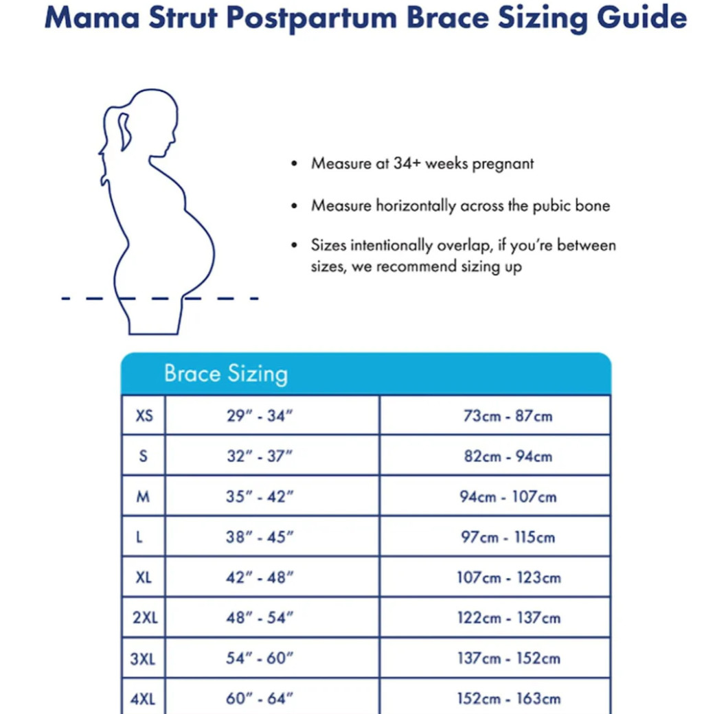 PELV-ICE Mama Strut Postpartum Support Brace(hot/cold pk), Black-SM; New NO BOX