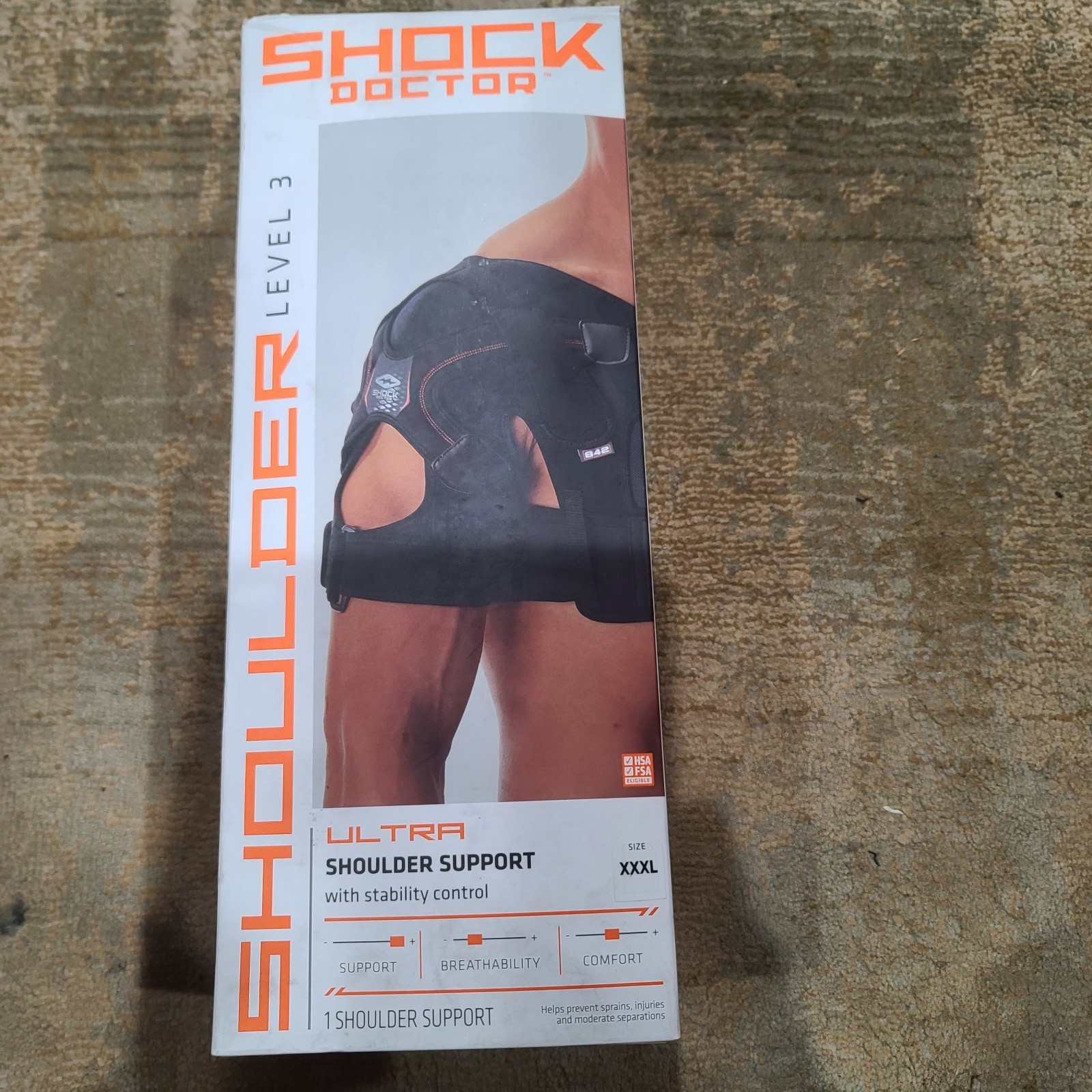 Shock Doctor ULTRA Shoulder Support Brace Level 3 Stability Control XXXL 50-58″