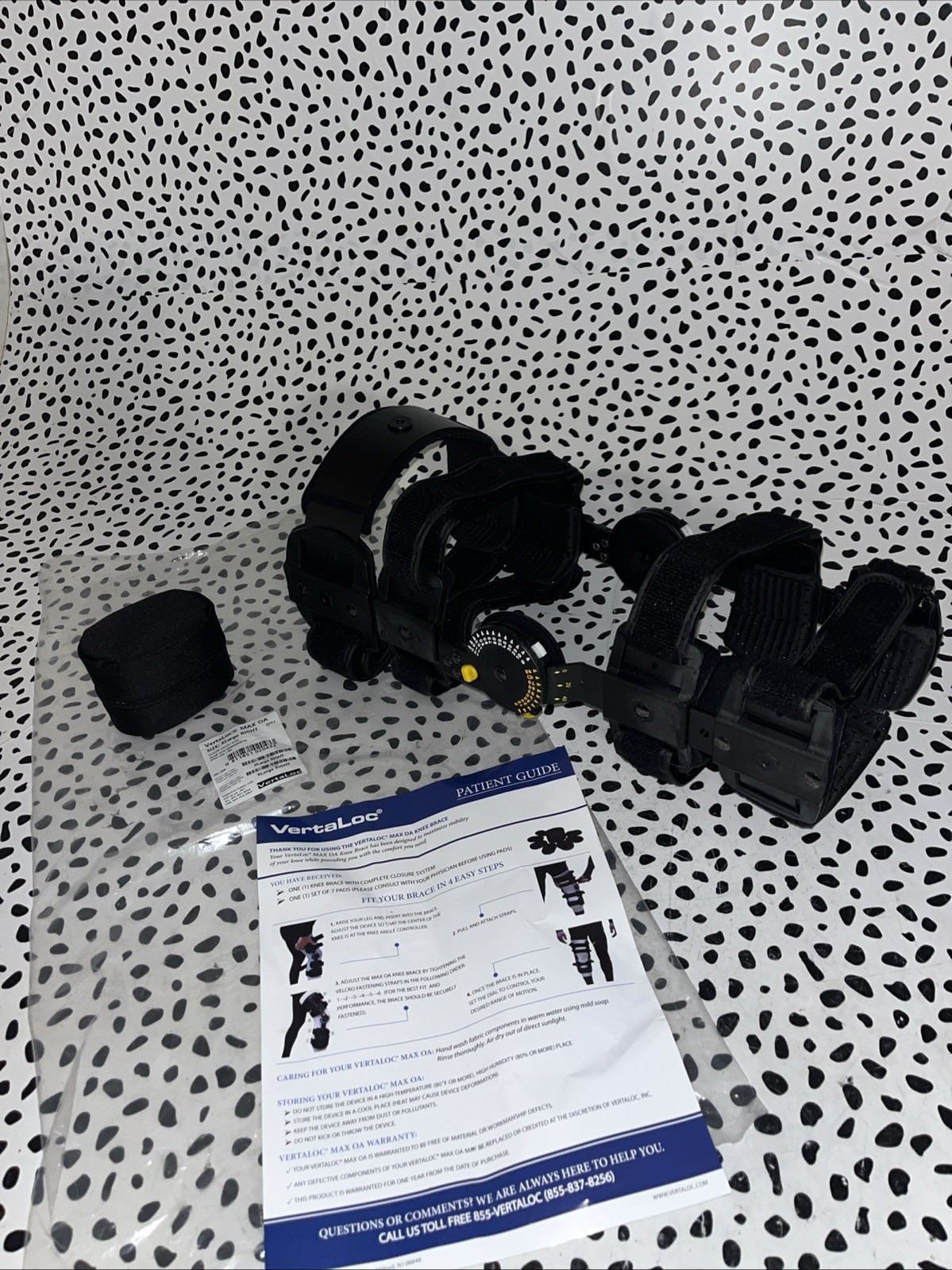 NEW! VertaLoc MAX OA Knee Brace Size XLarge Right w/ Set of 7 Pads in Case