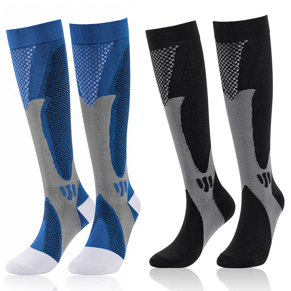 Athletic Long Socks, 2-3Pairs Compression Socks for Nurse Edema Diabetic Travel