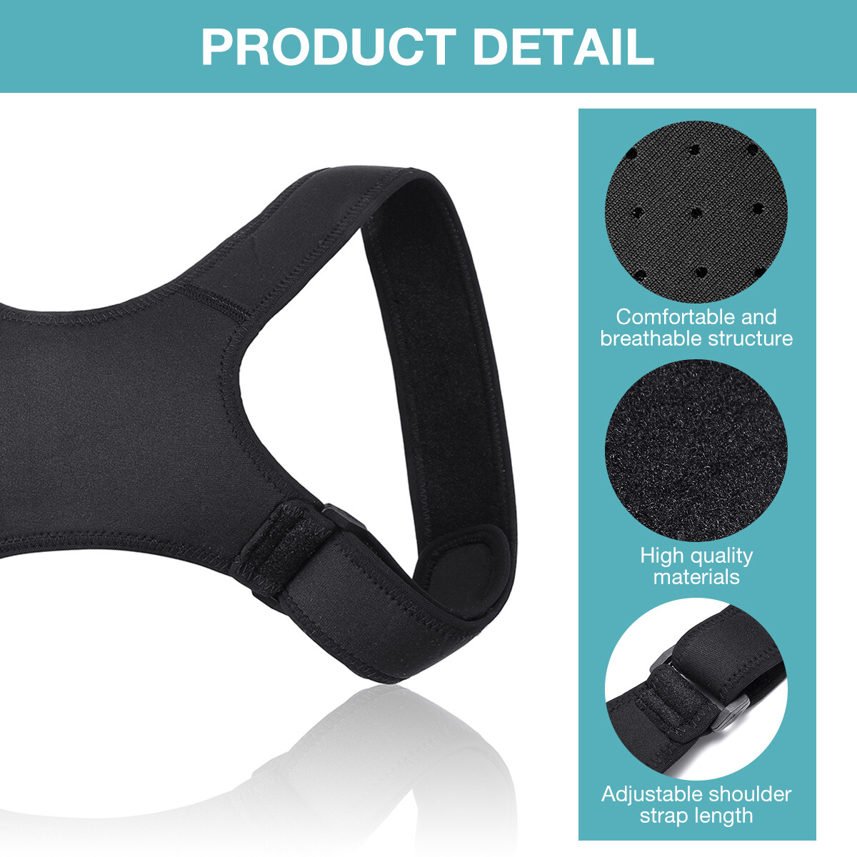 Adjustable Posture Corrector Back Shoulder Support Correction Brace Strap Belt